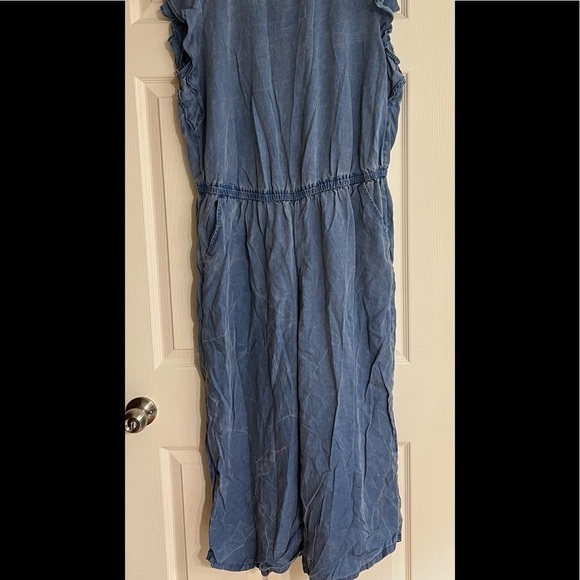 OLD Navy 1X Plus Vintage-Look Wide Leg Denim Romper, EUC - Picture 5 of 5